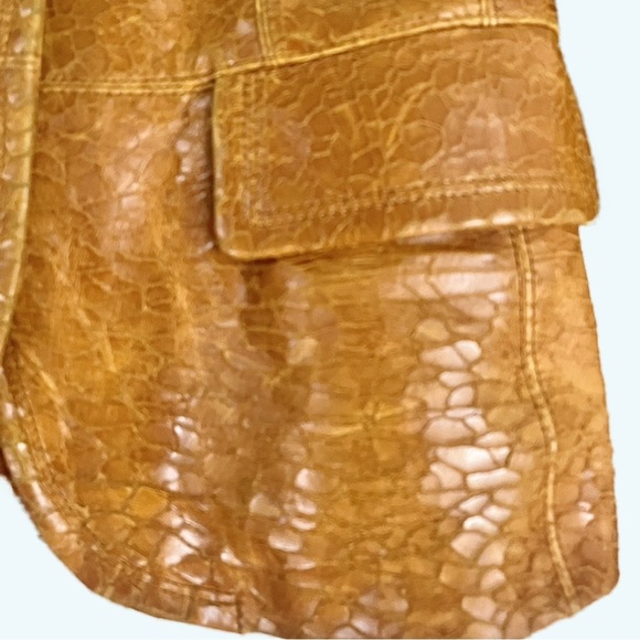 LAUNDRY Embossed Leather Fitted Blazer Jacket S - Picture 7 of 12